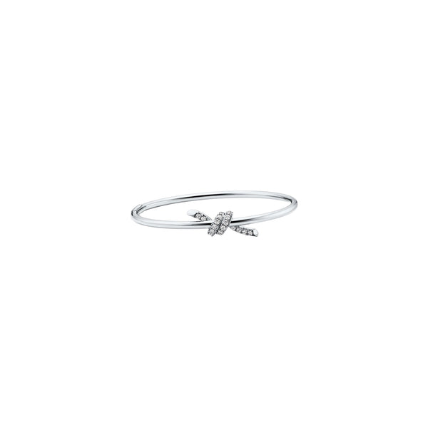 PULSERA T KNOT DELGADA SILVER ZIRCONIAS