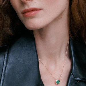 COLLAR SUN GREEN BLOSSOM ROSE GOLD