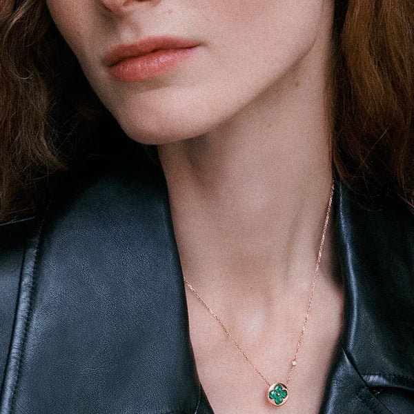 COLLAR SUN GREEN BLOSSOM ROSE GOLD