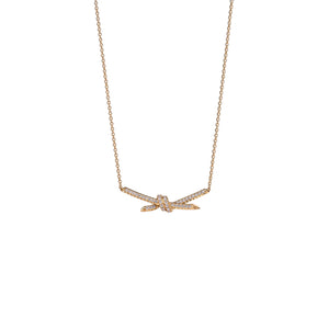 COLLAR KNOT GOLD ZIRCONIAS