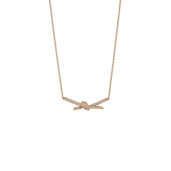 COLLAR KNOT GOLD ZIRCONIAS