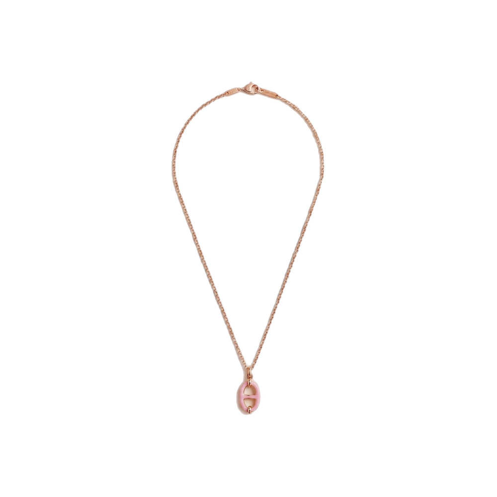 COLLAR H MINI MAILLON ROSE GOLD