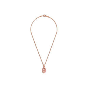 COLLAR H MINI MAILLON ROSE GOLD