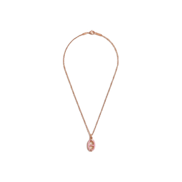 COLLAR H MINI MAILLON ROSE GOLD