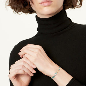 PULSERA SMILE DE TELA BABY BLUE