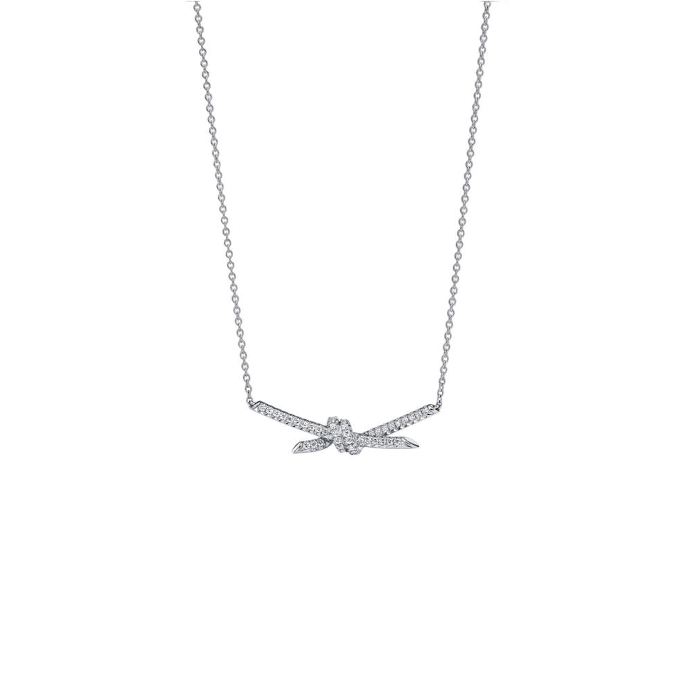 COLLAR KNOT SILVER ZIRCONIAS