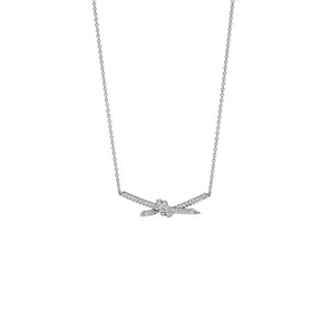 COLLAR KNOT SILVER ZIRCONIAS