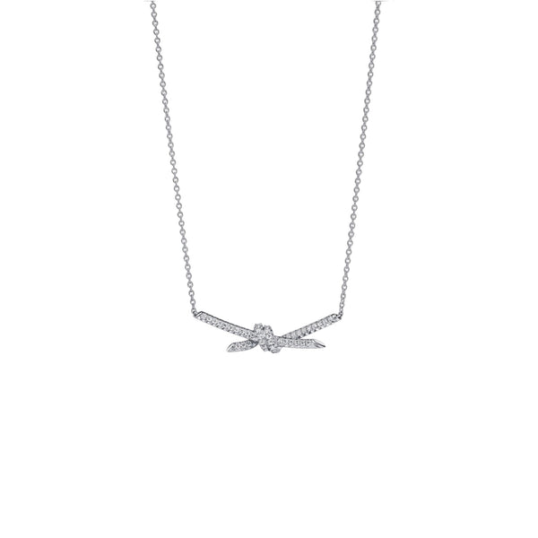 COLLAR KNOT SILVER ZIRCONIAS