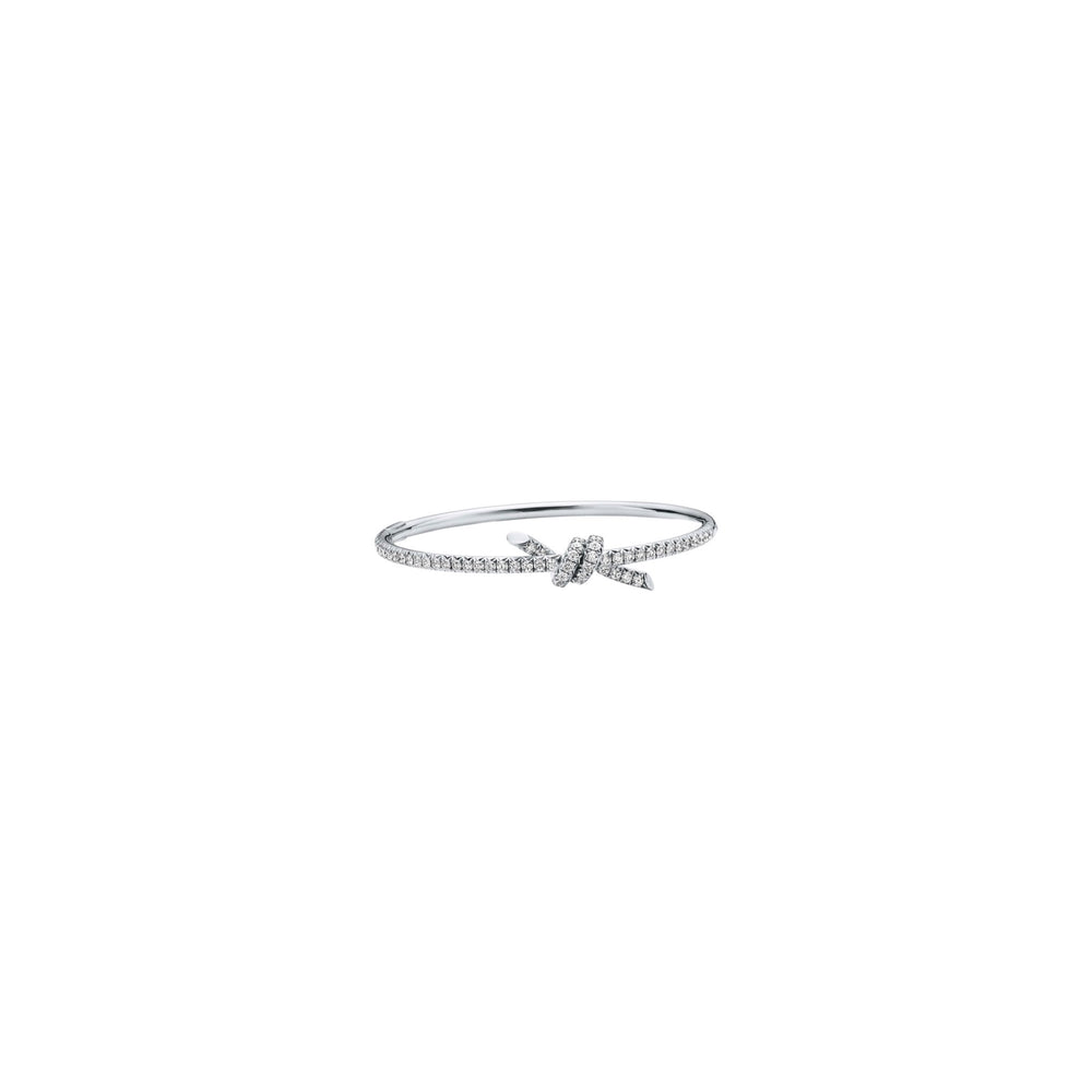PULSERA T KNOT DELGADA SILVER ALL ZIRCONIAS