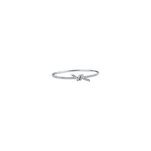 PULSERA T KNOT DELGADA SILVER ALL ZIRCONIAS