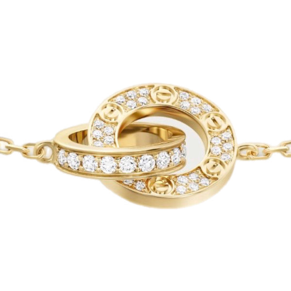 PULSERA LOVE-LOVE GOLD ZIRCONIAS