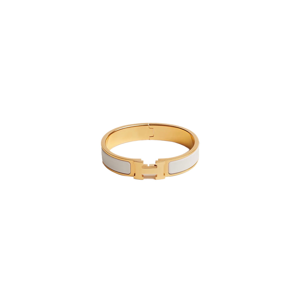 PULSERA CLIC H GOLD WHITE