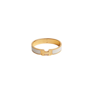 PULSERA CLIC H GOLD WHITE