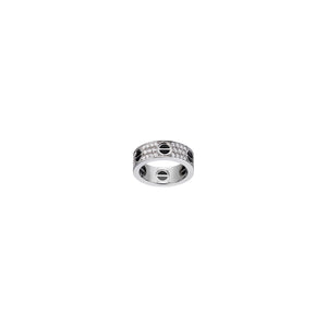 ANILLO LOVE SILVER-BLACK MICROZIRCONIAS