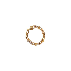 PULSERA ESLABONES GOLD ZIRCONIA