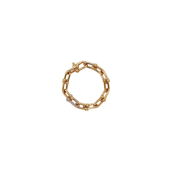 PULSERA ESLABONES GOLD ZIRCONIA