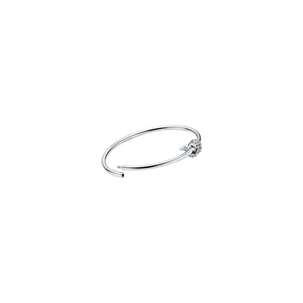PULSERA T KNOT DELGADA SILVER ZIRCONIAS