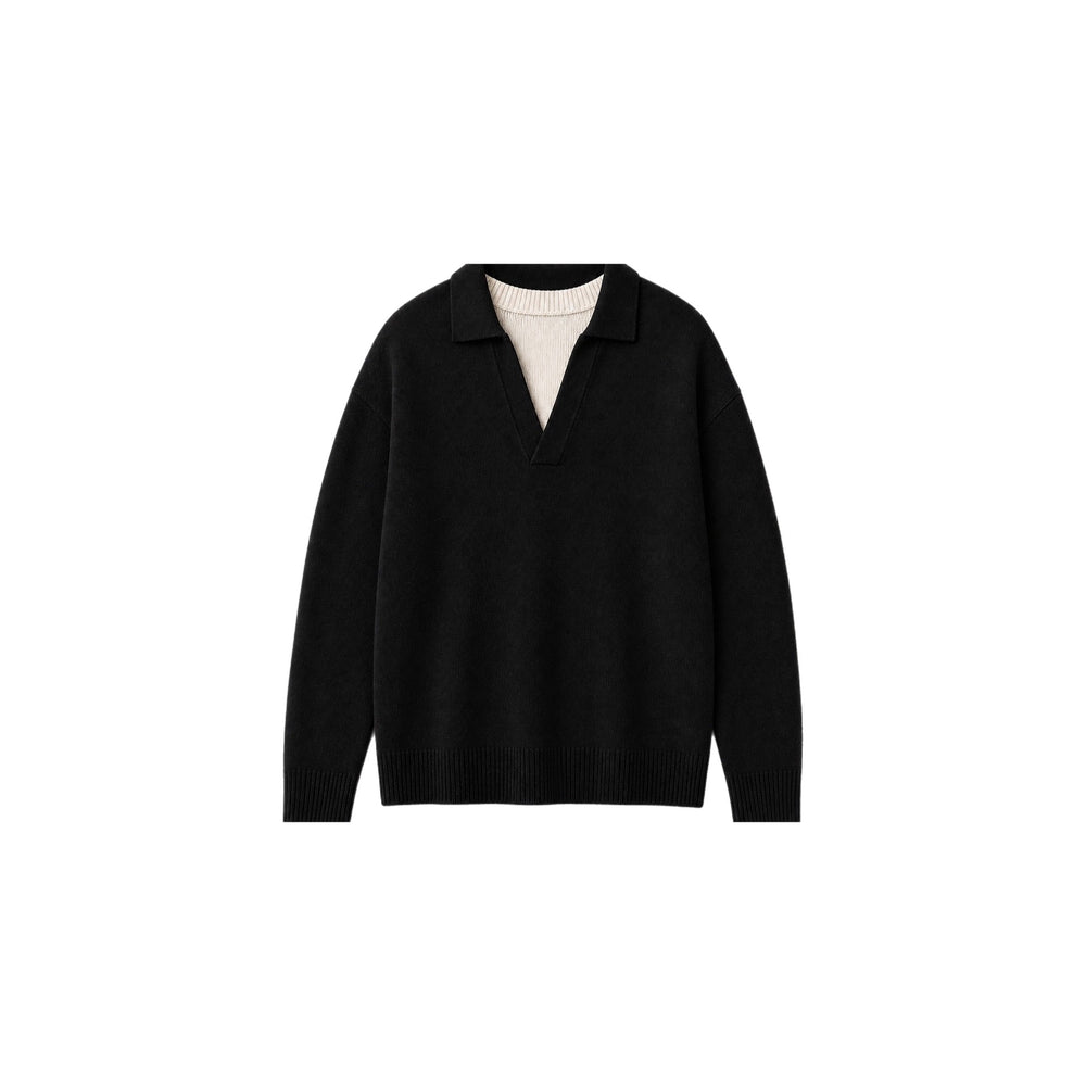 SUETER MEN HALF CASHMERE BLACK