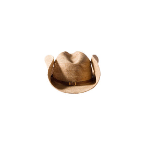 SOMBRERO MM RAFFIA BEIGE/RED