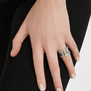 ANILLO BV BUMPS SILVER ZIRCONIAS