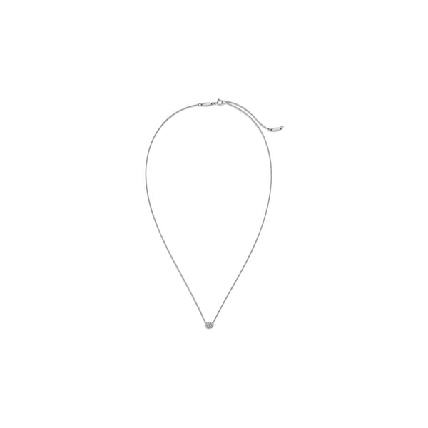 COLLAR T BEAN SILVER ZIRCONIAS