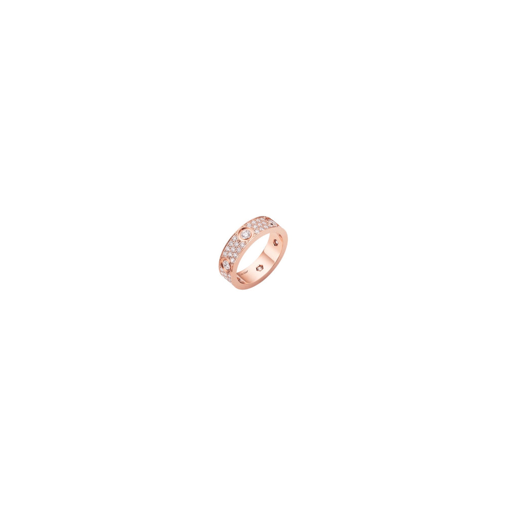 ANILLO LOVE ROSE GOLD CON MICROZIRCONIAS Y ZIRCONIAS
