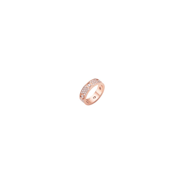 ANILLO LOVE ROSE GOLD CON MICROZIRCONIAS Y ZIRCONIAS