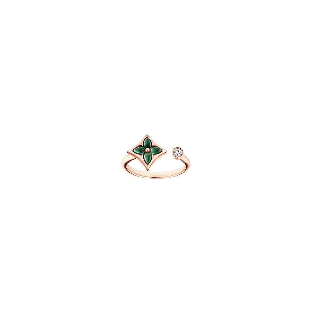 ANILLO LV GREEN BLOSSOM STAR ROSE GOLD