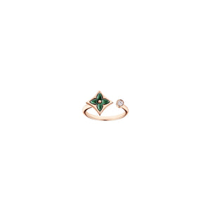 ANILLO LV GREEN BLOSSOM STAR ROSE GOLD