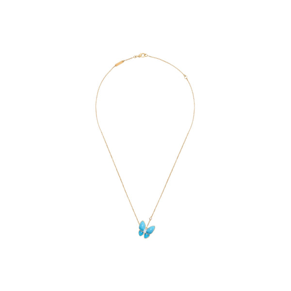 COLLAR MARIPOSA TURQUESA GOLD