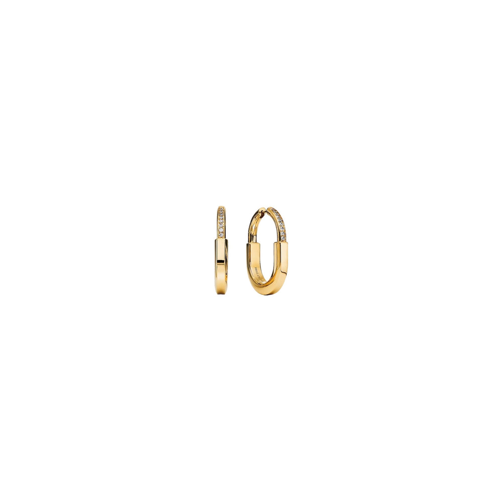 ARETES T LOCK GOLD HALF ZIRCONIAS