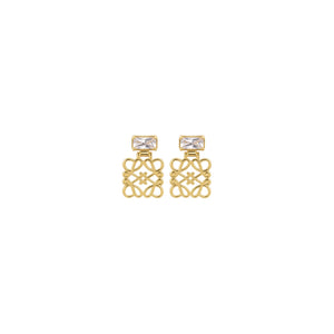 ARETES LW ANAGRAM ZIRCONIA