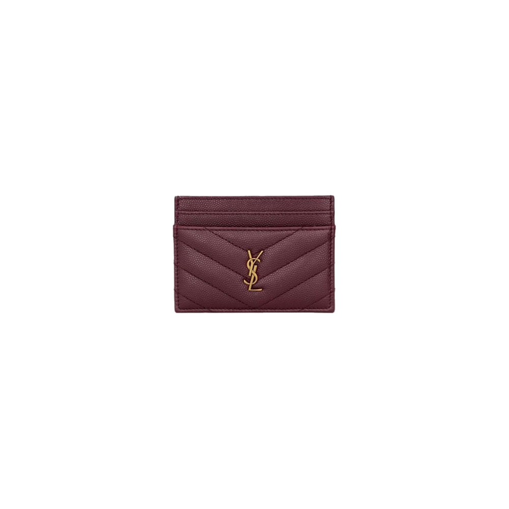 TARJETERO YSL BURGUNDY