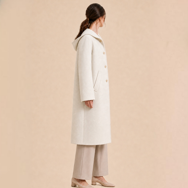 GABARDINA BEIGE CUELLO ALTO JW