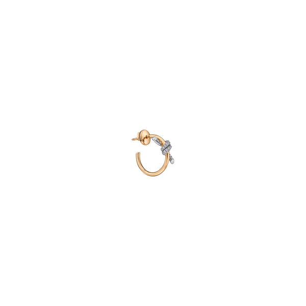 ARRACADAS KNOT GOLD-SILVER ZIRCONIA