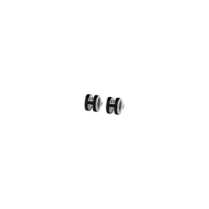 ARETES POP H SILVER-BLACK