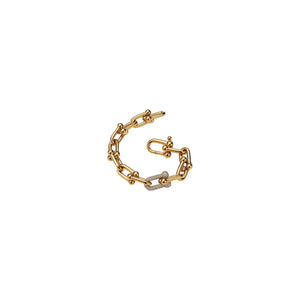PULSERA ESLABONES GOLD ZIRCONIA