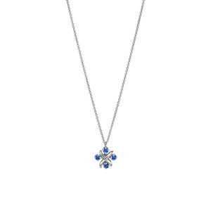 COLLAR T SIXTEEN STONE SILVER BLUE