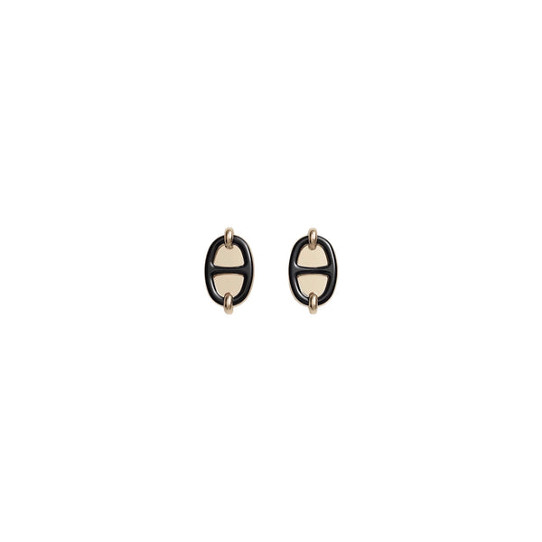 ARETES H MINI MAILLON GOLD-BLACK