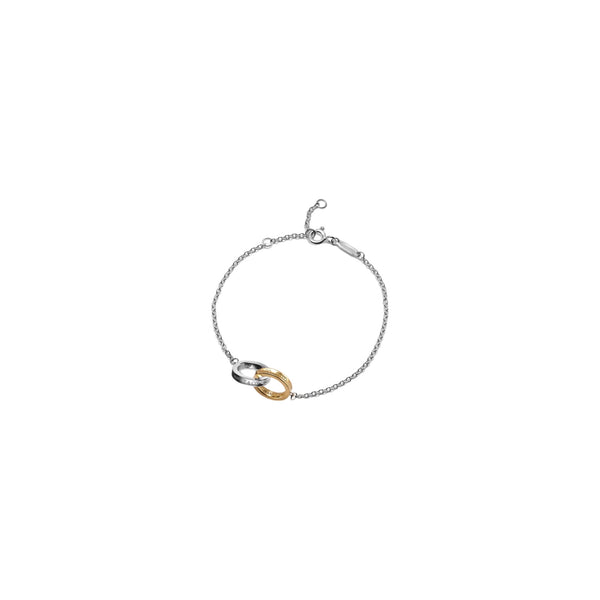 PULSERA T ENTRELAZADOS GOLD-SILVER