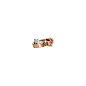 ANILLO LOVE LOVE ROSEGOLD-SILVER ZIRCONIAS