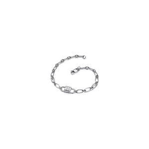 PULSERA T SILVER PADLOCK