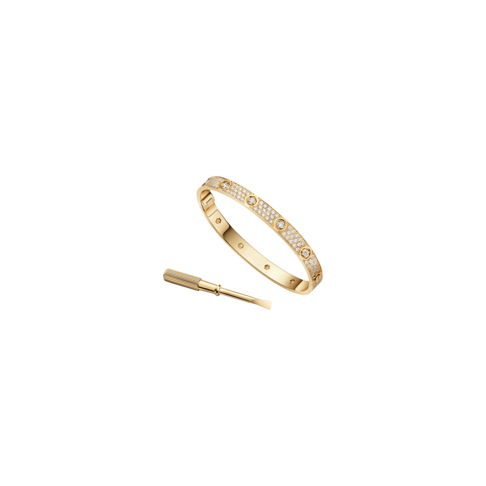 PULSERA LOVE GOLD CON MICROZIRCONIAS Y ZIRCONIAS