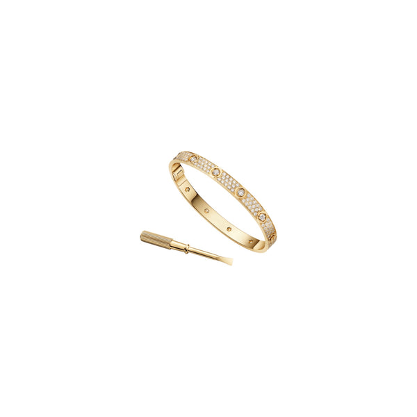 PULSERA LOVE GOLD CON MICROZIRCONIAS Y ZIRCONIAS