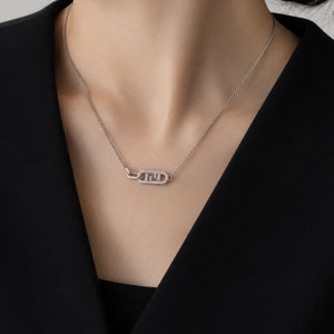 COLLAR F SILVER CON ZIRCONIAS