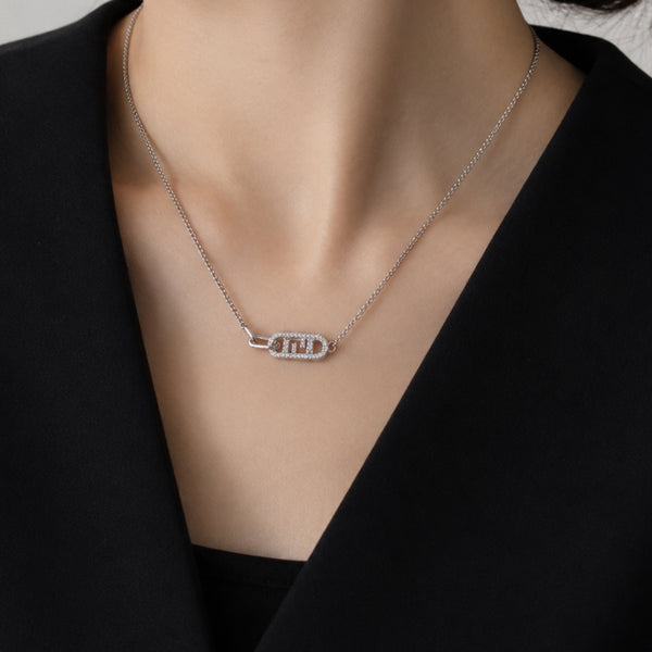 COLLAR F SILVER CON ZIRCONIAS