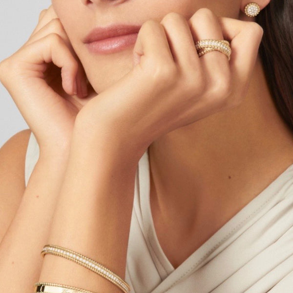 ANILLO VF PERLÉE DUO GOLD