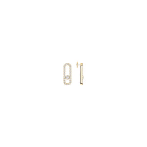 ARETES MOVE UNO GOLD ZIRCONIAS
