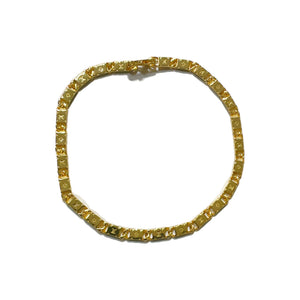 COLLAR ESLABONES GRABADO LV GOLD