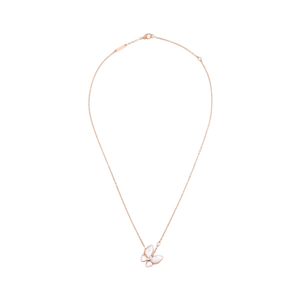 COLLAR MARIPOSA ROSE GOLD WHITE